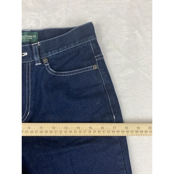 Lauren Jeans Co. Premium Womens Jeans Mid Rise Blue Dark Wash‎ Denim Size 2P - Picture 7 of 16